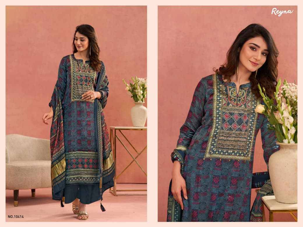 Nayeli By Reyna 10414 To 10417 Series Beautiful Festive Suits Colorful Stylish Fancy Casual Wear & Ethnic Wear Pure Bemberg Silk Dresses At Wholesale Price