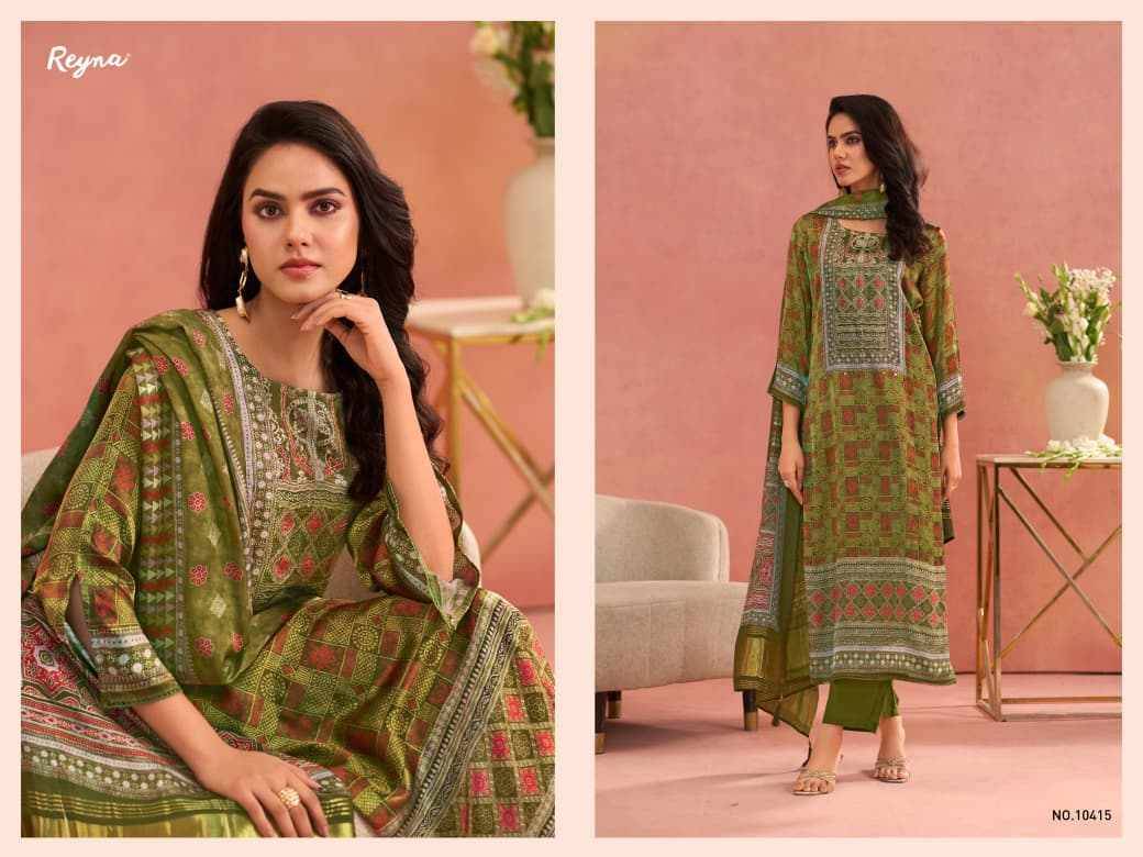Nayeli By Reyna 10414 To 10417 Series Beautiful Festive Suits Colorful Stylish Fancy Casual Wear & Ethnic Wear Pure Bemberg Silk Dresses At Wholesale Price
