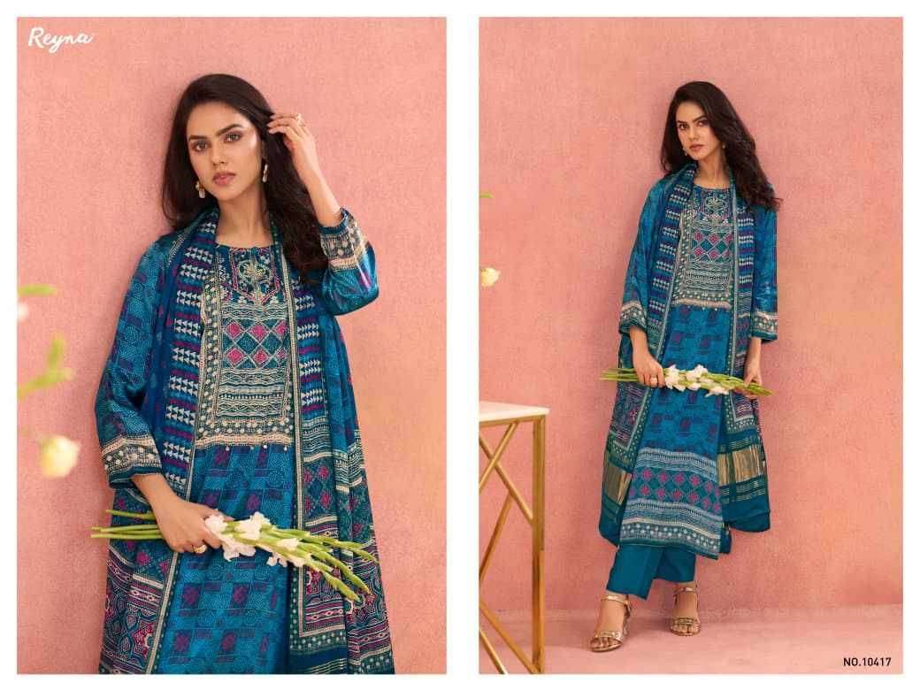 Nayeli By Reyna 10414 To 10417 Series Beautiful Festive Suits Colorful Stylish Fancy Casual Wear & Ethnic Wear Pure Bemberg Silk Dresses At Wholesale Price