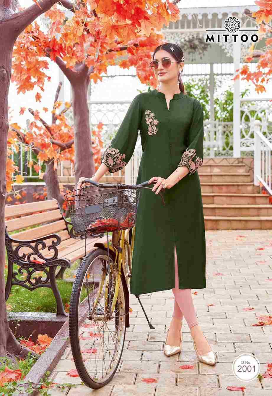 Meher By Mittoo 2001 To 2006 Series Designer Stylish Fancy Colorful Beautiful Party Wear & Ethnic Wear Collection Rayon Foil Kurtis At Wholesale Price