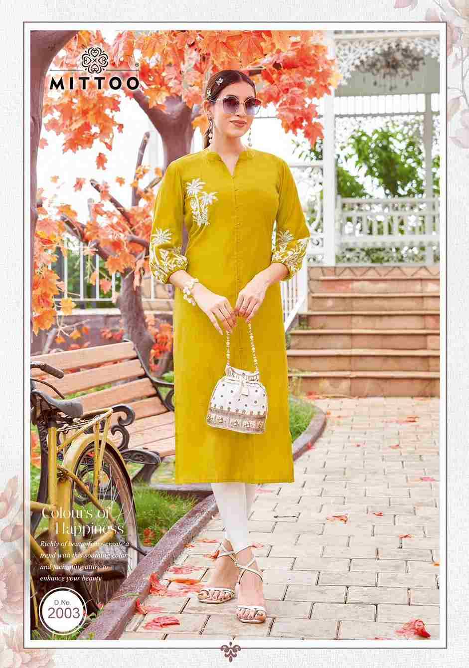Meher By Mittoo 2001 To 2006 Series Designer Stylish Fancy Colorful Beautiful Party Wear & Ethnic Wear Collection Rayon Foil Kurtis At Wholesale Price
