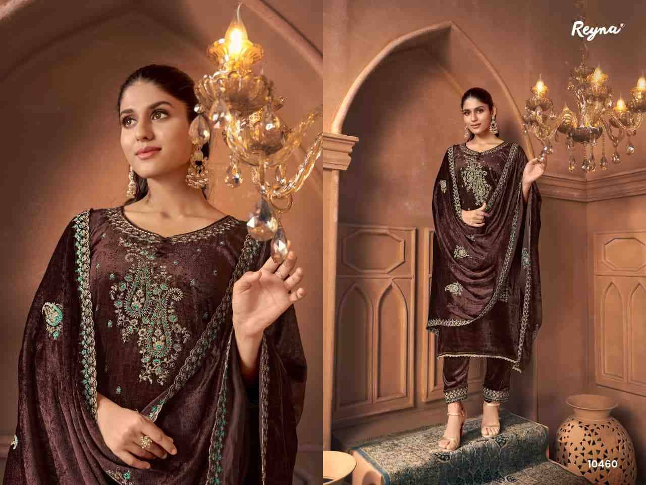 Elisha By Reyna 10458 To 10461 Series Beautiful Festive Suits Colorful Stylish Fancy Casual Wear & Ethnic Wear Pure Viscose Velvet Dresses At Wholesale Price
