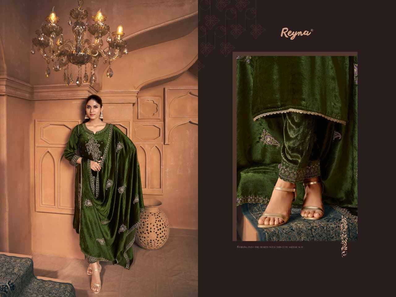 Elisha By Reyna 10458 To 10461 Series Beautiful Festive Suits Colorful Stylish Fancy Casual Wear & Ethnic Wear Pure Viscose Velvet Dresses At Wholesale Price