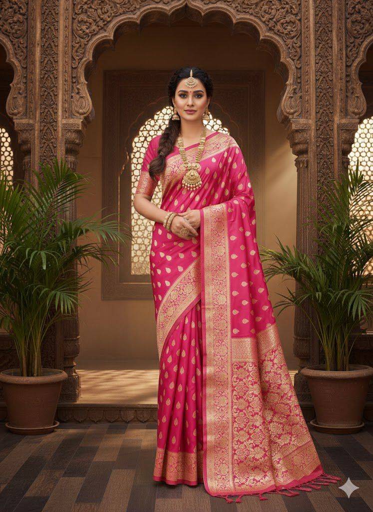 Lc-889 By Fashid Wholesale 01 To 07 Series Indian Traditional Wear Collection Beautiful Stylish Fancy Colorful Party Wear & Occasional Wear Lichi Silk Sarees At Wholesale Price