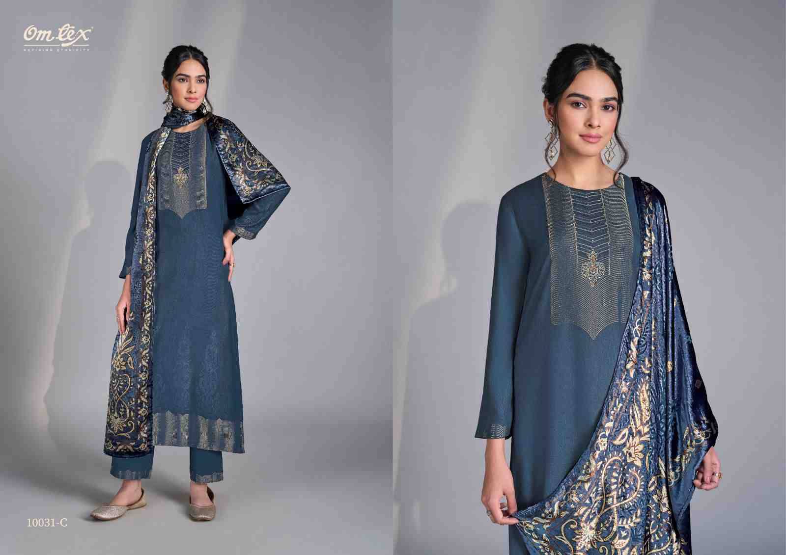 Jimena By Om Tex 10031-A To 10031-D Series Beautiful Festive Suits Colorful Stylish Fancy Casual Wear & Ethnic Wear Pure Pashmina Jacquard Dresses At Wholesale Price