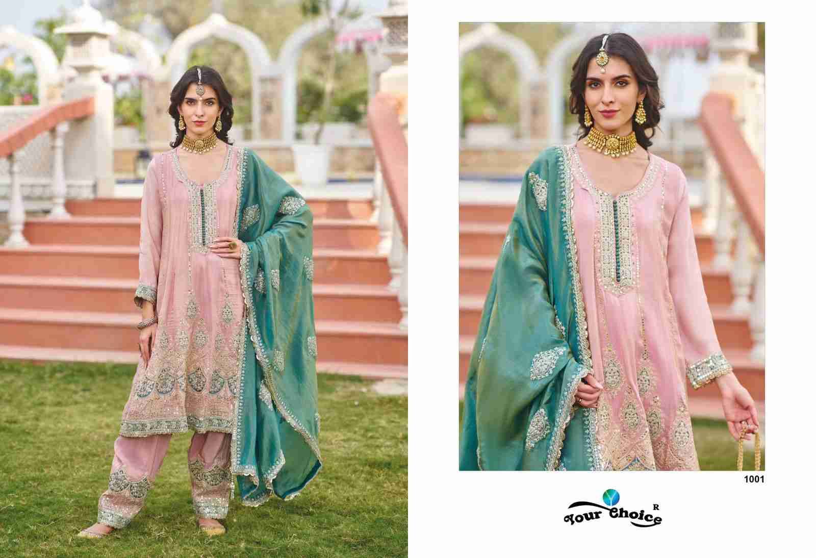 Kashish Vol-01 By Your Choice 1001 To 1002 Series Designer Festive Suits Beautiful Fancy Colorful Stylish Party Wear & Occasional Wear Heavy Chinnon Dresses At Wholesale Price