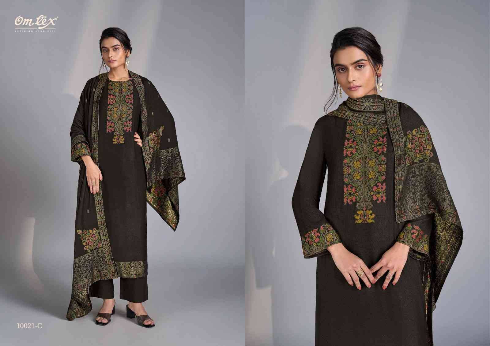 Antonella By Om Tex 10021-A To 10021-D Series Beautiful Festive Suits Colorful Stylish Fancy Casual Wear & Ethnic Wear Pure Pashmina Jacquard Dresses At Wholesale Price