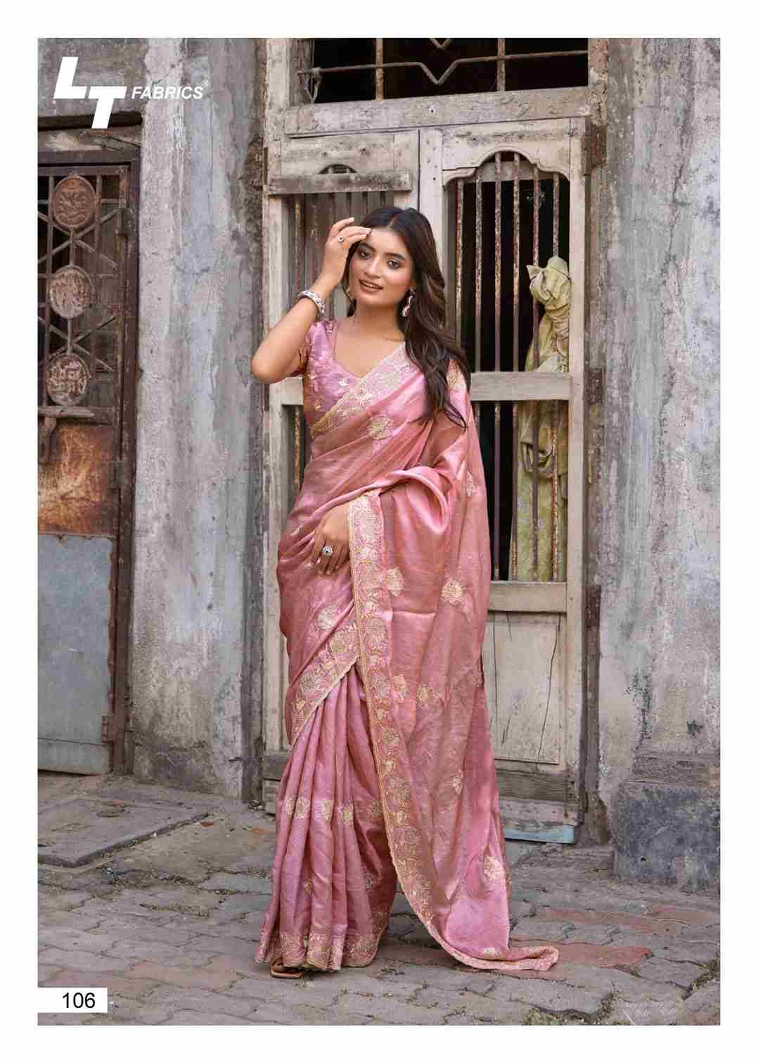 Aurika Vol-1 By Lt Fabrics 101 To 106 Series Indian Traditional Wear Collection Beautiful Stylish Fancy Colorful Party Wear & Occasional Wear Malai Silk Sarees At Wholesale Price
