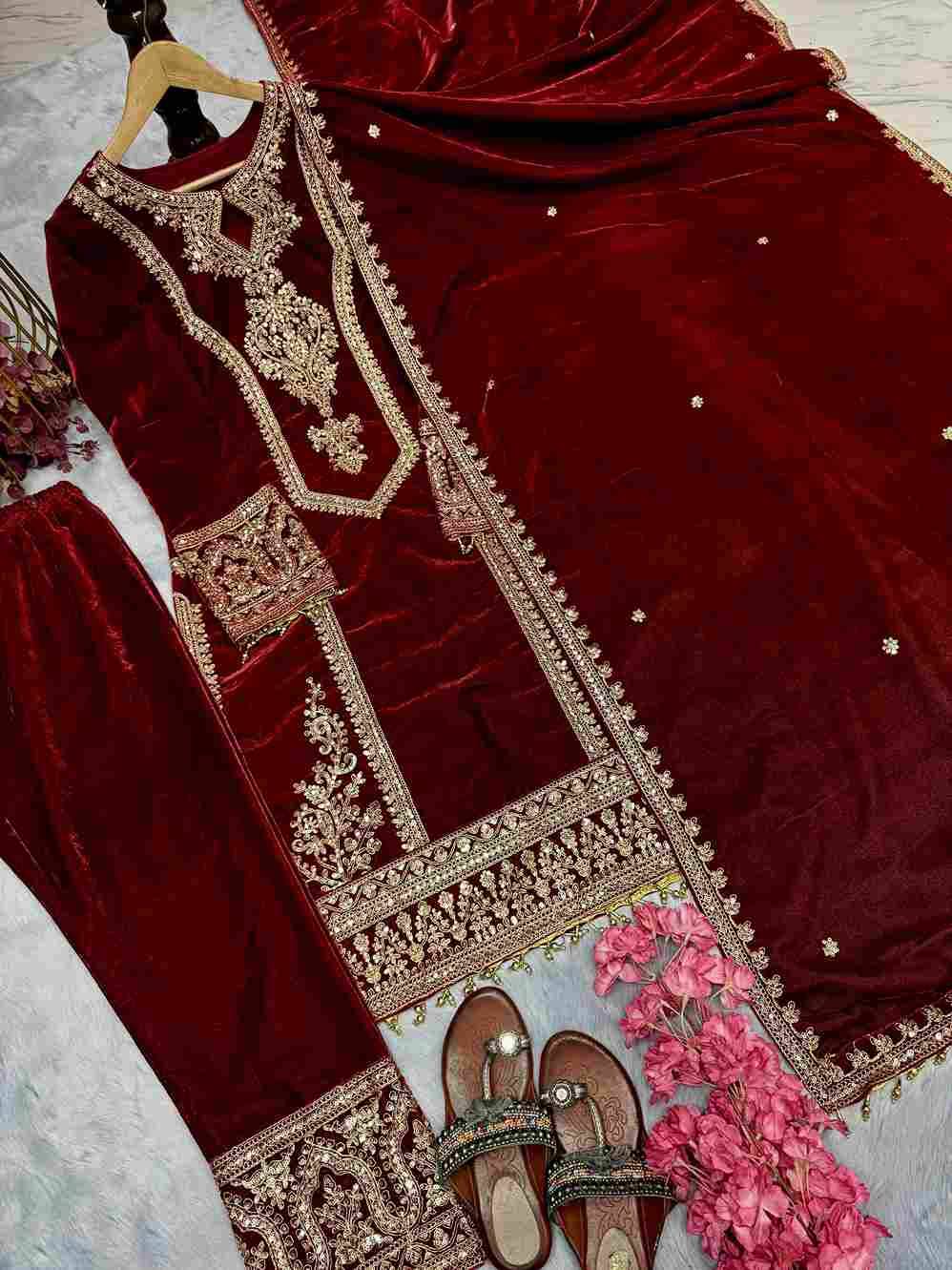 Sf-112 By Fashid Wholesale 01 To 06 Series Beautiful Suits Colorful Stylish Fancy Casual Wear & Ethnic Wear Heavy Pure Viscose Velvet Dresses At Wholesale Price