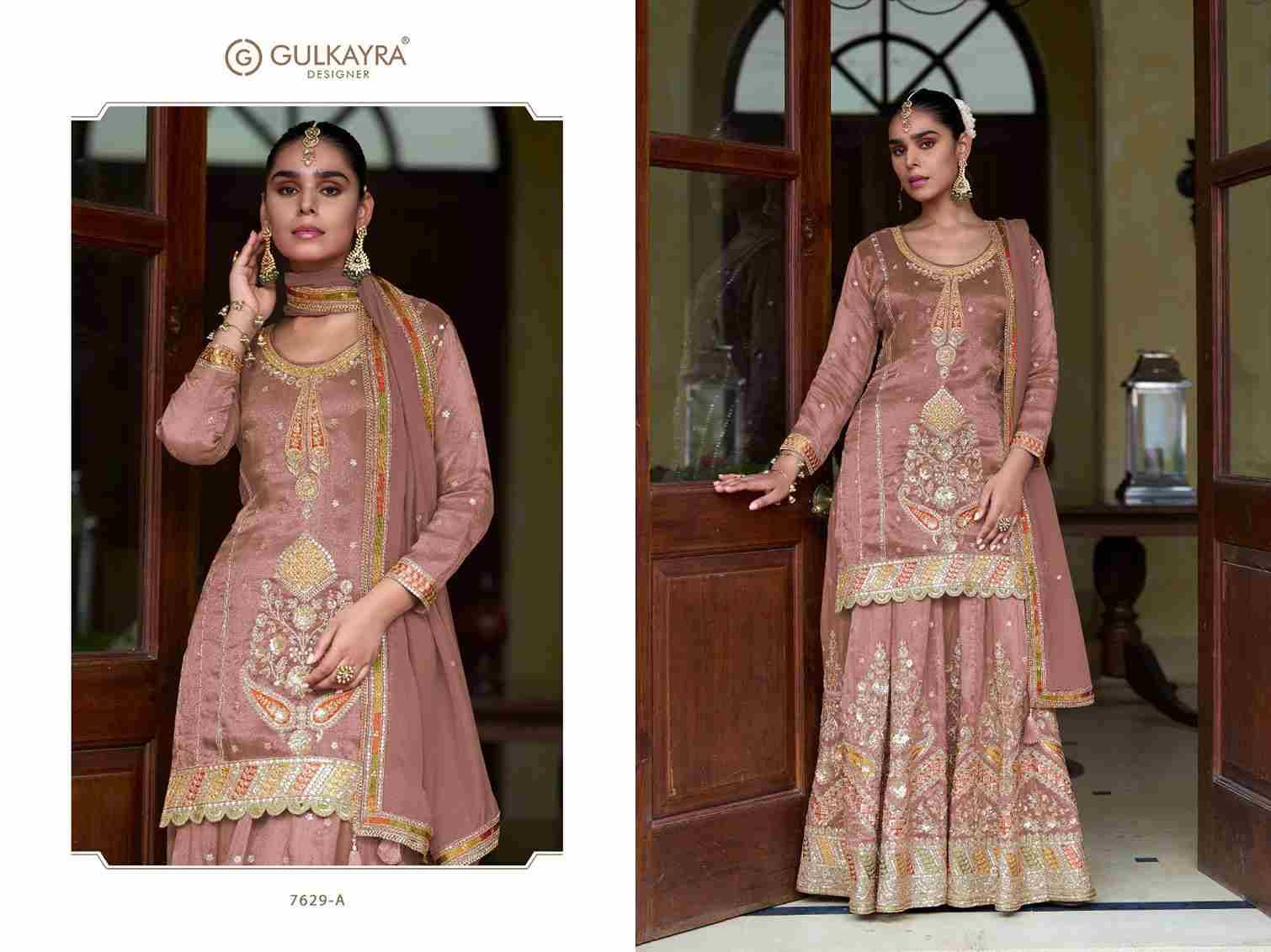 Taiyba Vol-2 By Gulkayra Designer 7629-A To 7629-B Series Designer Suits Collection Beautiful Stylish Fancy Colorful Party Wear & Occasional Wear Real Simmer Silk Dresses At Wholesale Price