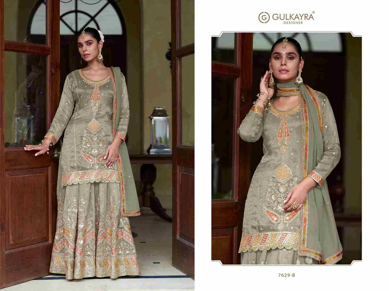 Taiyba Vol-2 By Gulkayra Designer 7629-A To 7629-B Series Designer Suits Collection Beautiful Stylish Fancy Colorful Party Wear & Occasional Wear Real Simmer Silk Dresses At Wholesale Price
