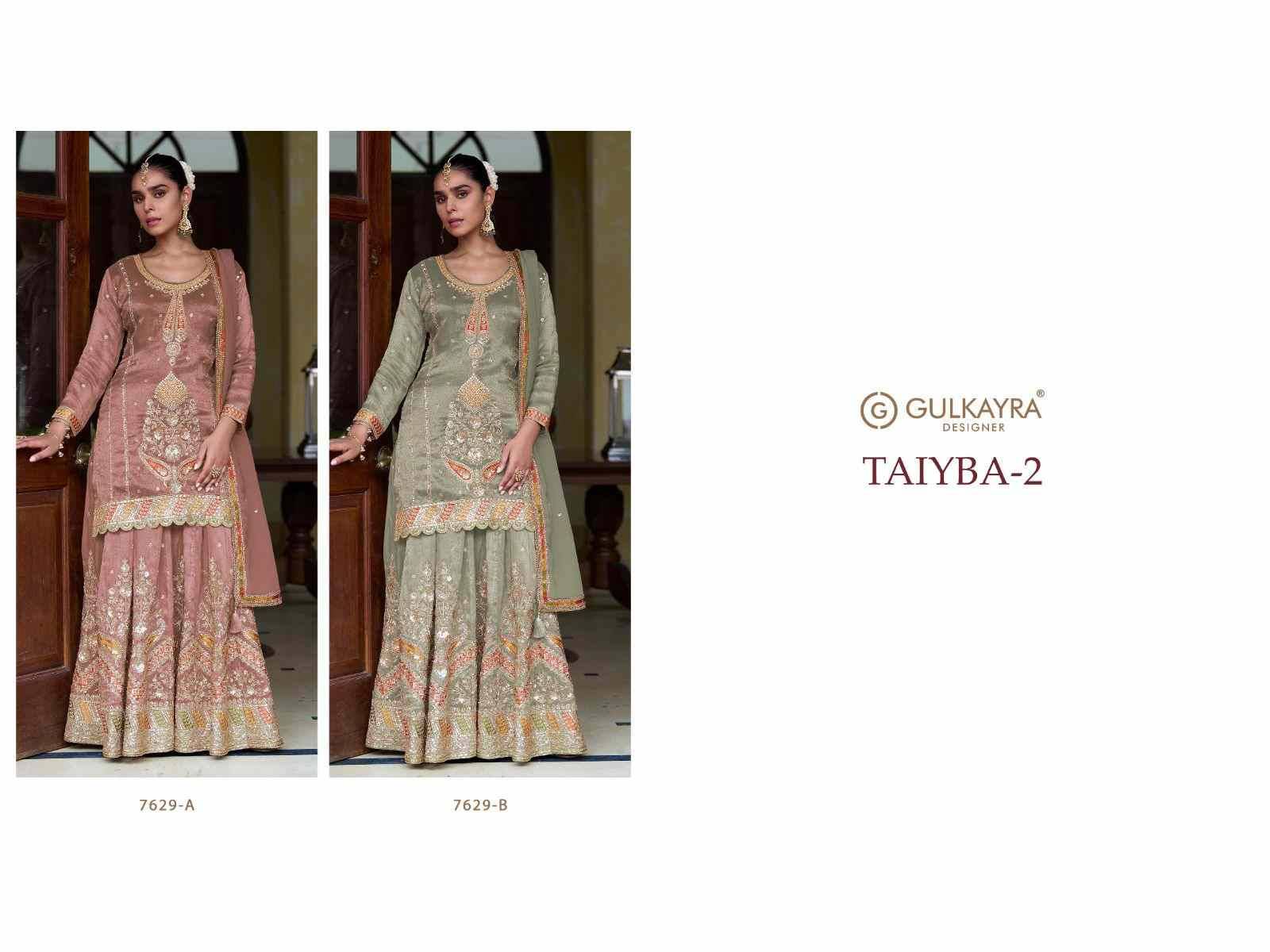 Taiyba Vol-2 By Gulkayra Designer 7629-A To 7629-B Series Designer Suits Collection Beautiful Stylish Fancy Colorful Party Wear & Occasional Wear Real Simmer Silk Dresses At Wholesale Price