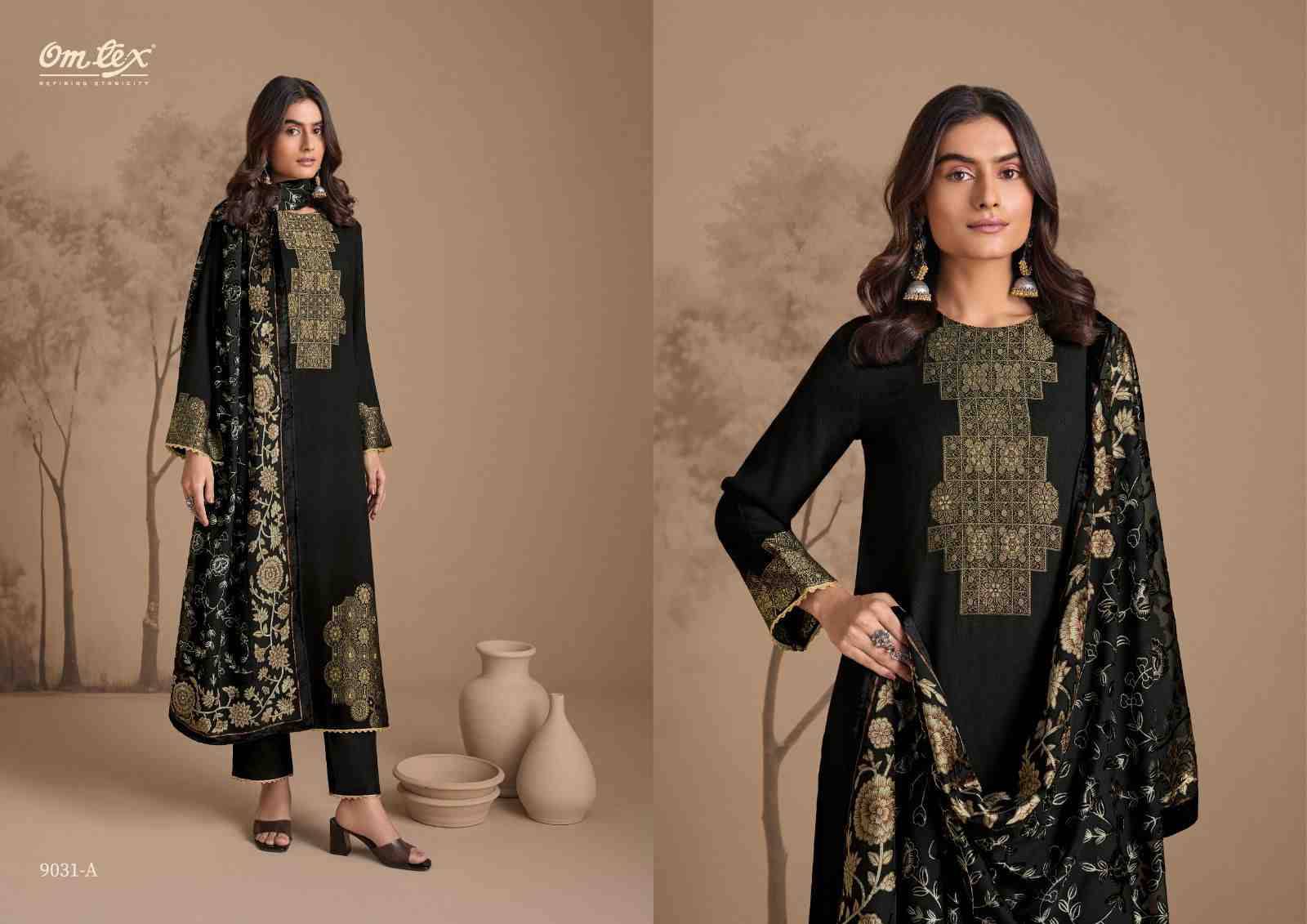 Soraya By Om Tex 9031-A To 9031-D Series Beautiful Festive Suits Colorful Stylish Fancy Casual Wear & Ethnic Wear Pure Pashmina Jacquard Dresses At Wholesale Price