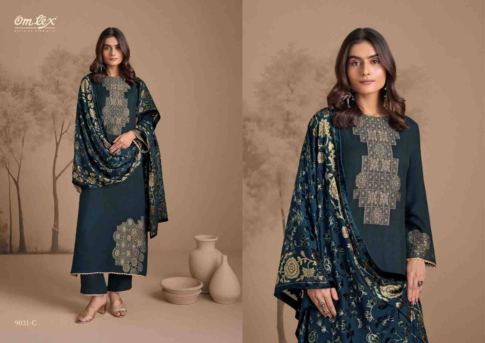 Soraya By Om Tex 9031-A To 9031-D Series Beautiful Festive Suits Colorful Stylish Fancy Casual Wear & Ethnic Wear Pure Pashmina Jacquard Dresses At Wholesale Price