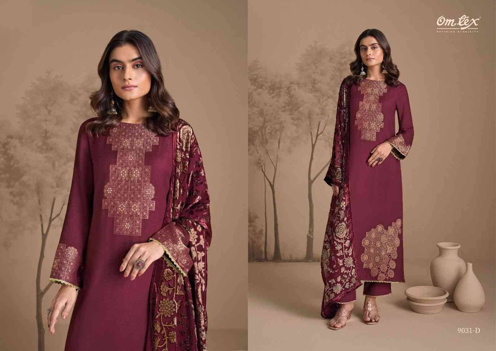 Soraya By Om Tex 9031-A To 9031-D Series Beautiful Festive Suits Colorful Stylish Fancy Casual Wear & Ethnic Wear Pure Pashmina Jacquard Dresses At Wholesale Price