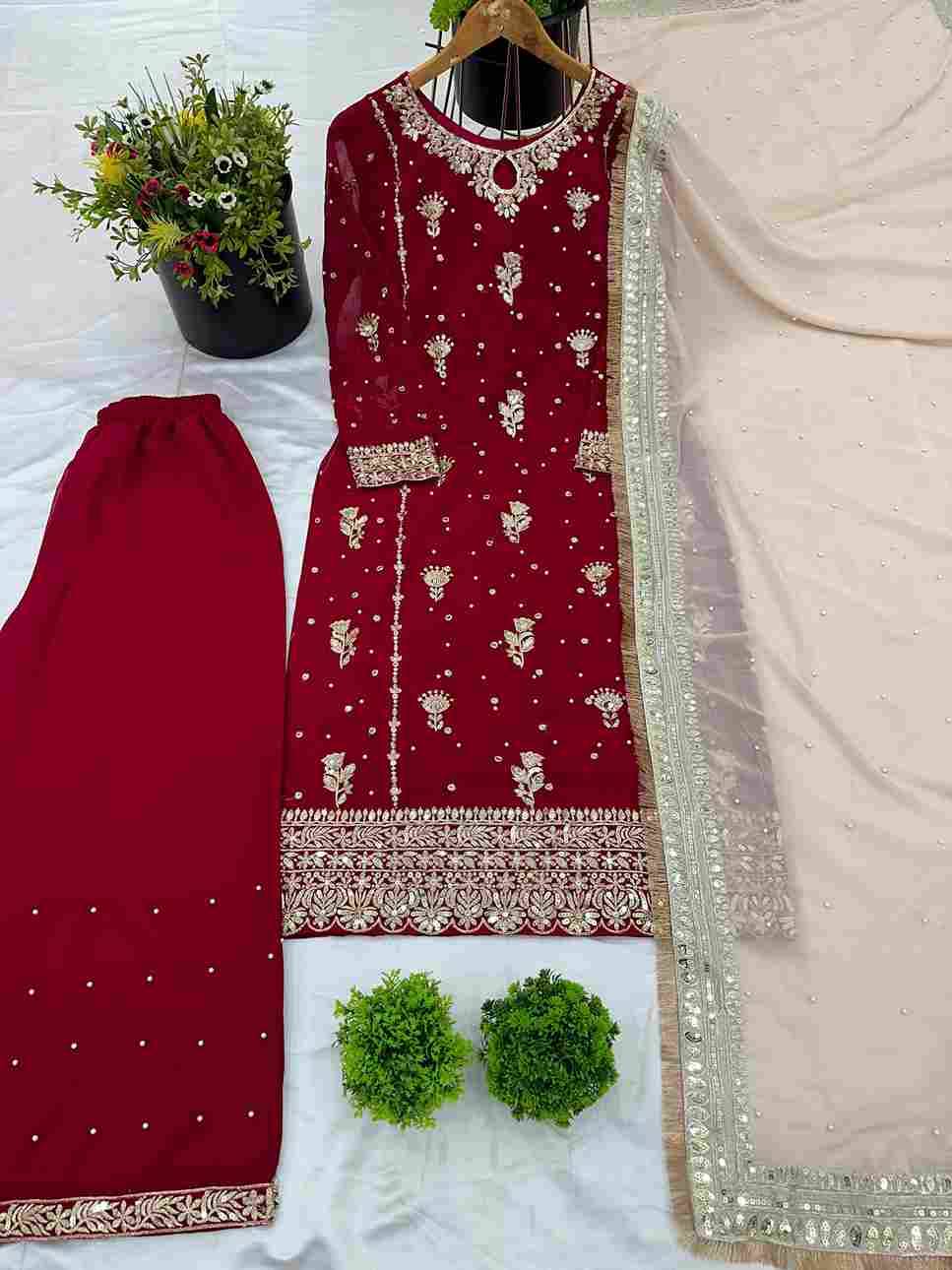 Sf-1114 By Fashid Wholesale Beautiful Suits Colorful Stylish Fancy Casual Wear & Ethnic Wear Heavy Faux Georgette Dresses At Wholesale Price