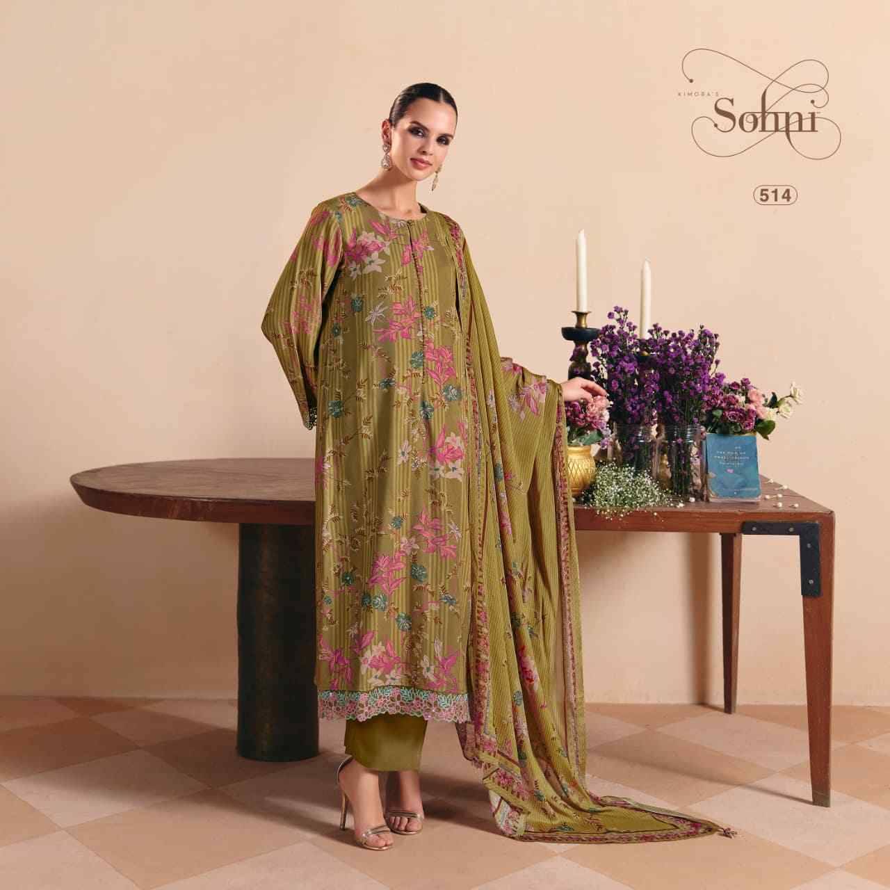 Seher By Sohni 511 To 514 Series Beautiful Suits Colorful Stylish Fancy Casual Wear & Ethnic Wear Pure Muslin Dresses At Wholesale Price
