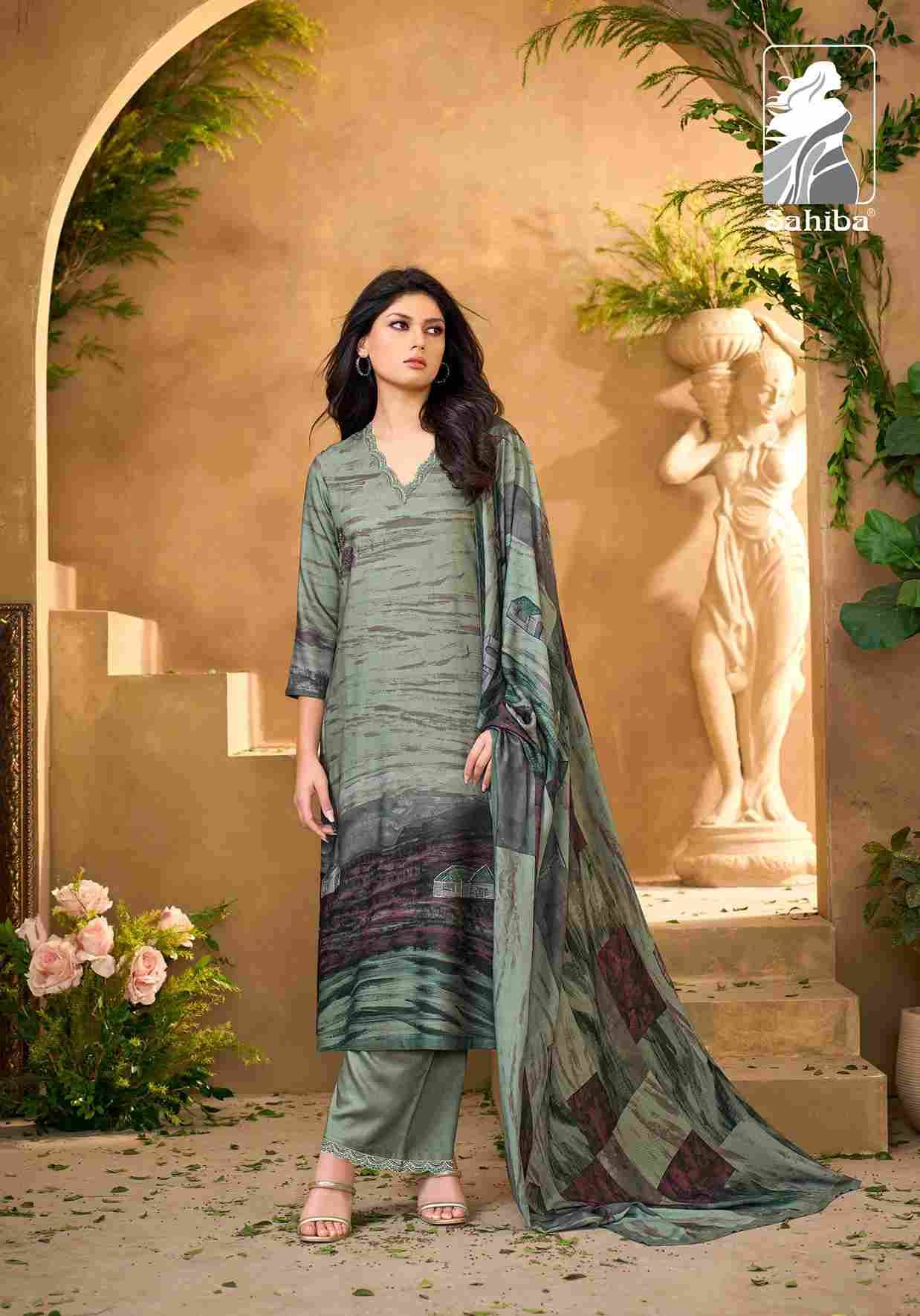 Winter Vibes By Sahiba Fabrics Beautiful Festive Suits Colorful Stylish Fancy Casual Wear & Ethnic Wear Pure Pashmina Print Dresses At Wholesale Price