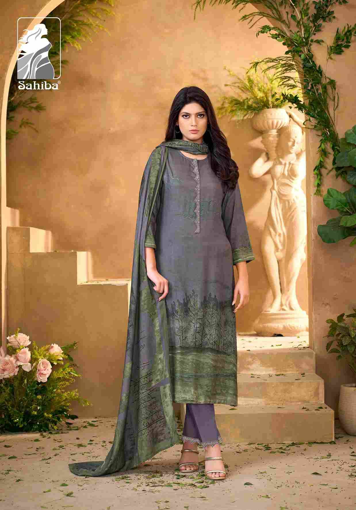 Winter Vibes By Sahiba Fabrics Beautiful Festive Suits Colorful Stylish Fancy Casual Wear & Ethnic Wear Pure Pashmina Print Dresses At Wholesale Price