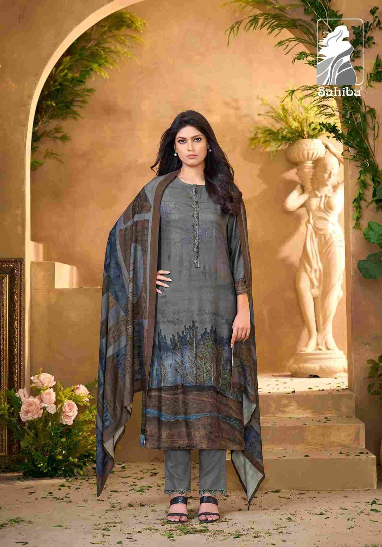 Winter Vibes By Sahiba Fabrics Beautiful Festive Suits Colorful Stylish Fancy Casual Wear & Ethnic Wear Pure Pashmina Print Dresses At Wholesale Price