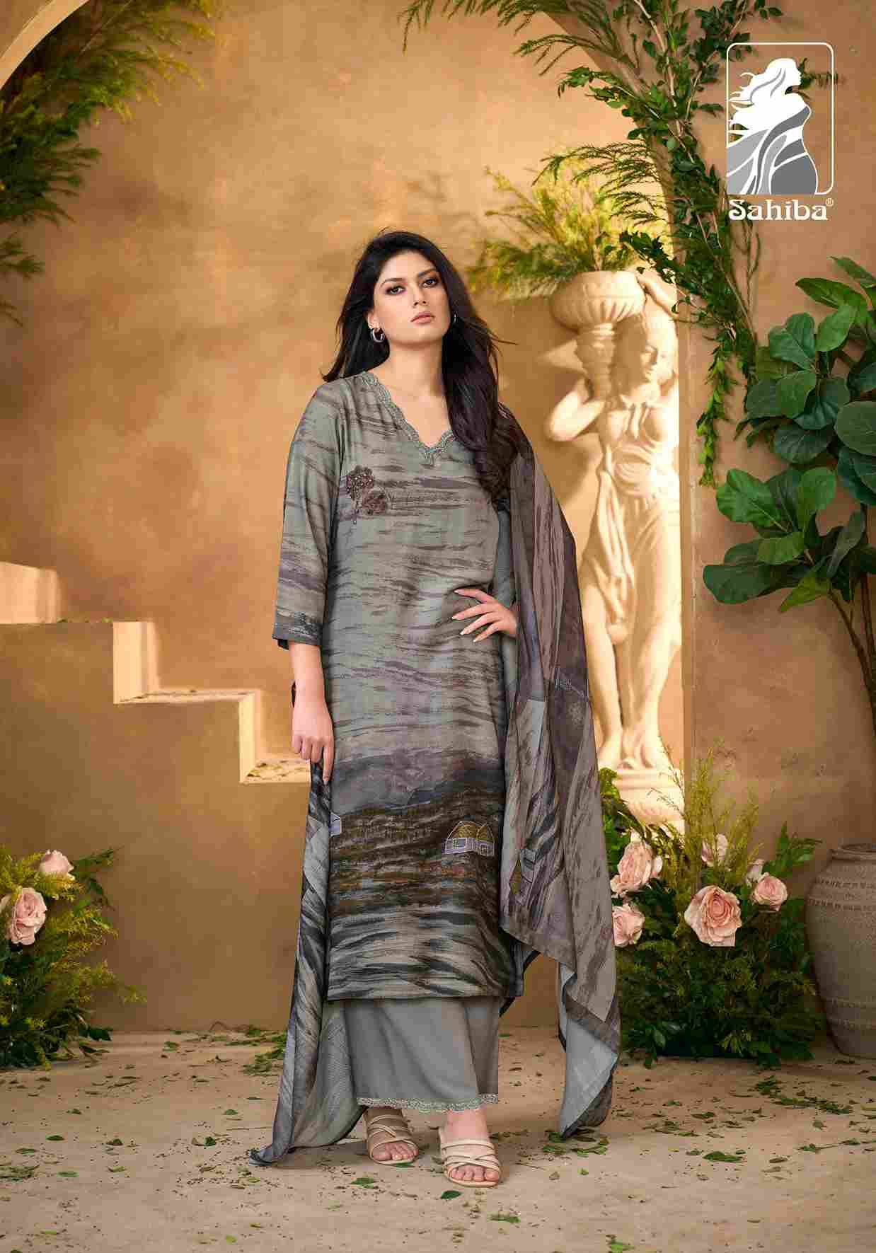 Winter Vibes By Sahiba Fabrics Beautiful Festive Suits Colorful Stylish Fancy Casual Wear & Ethnic Wear Pure Pashmina Print Dresses At Wholesale Price