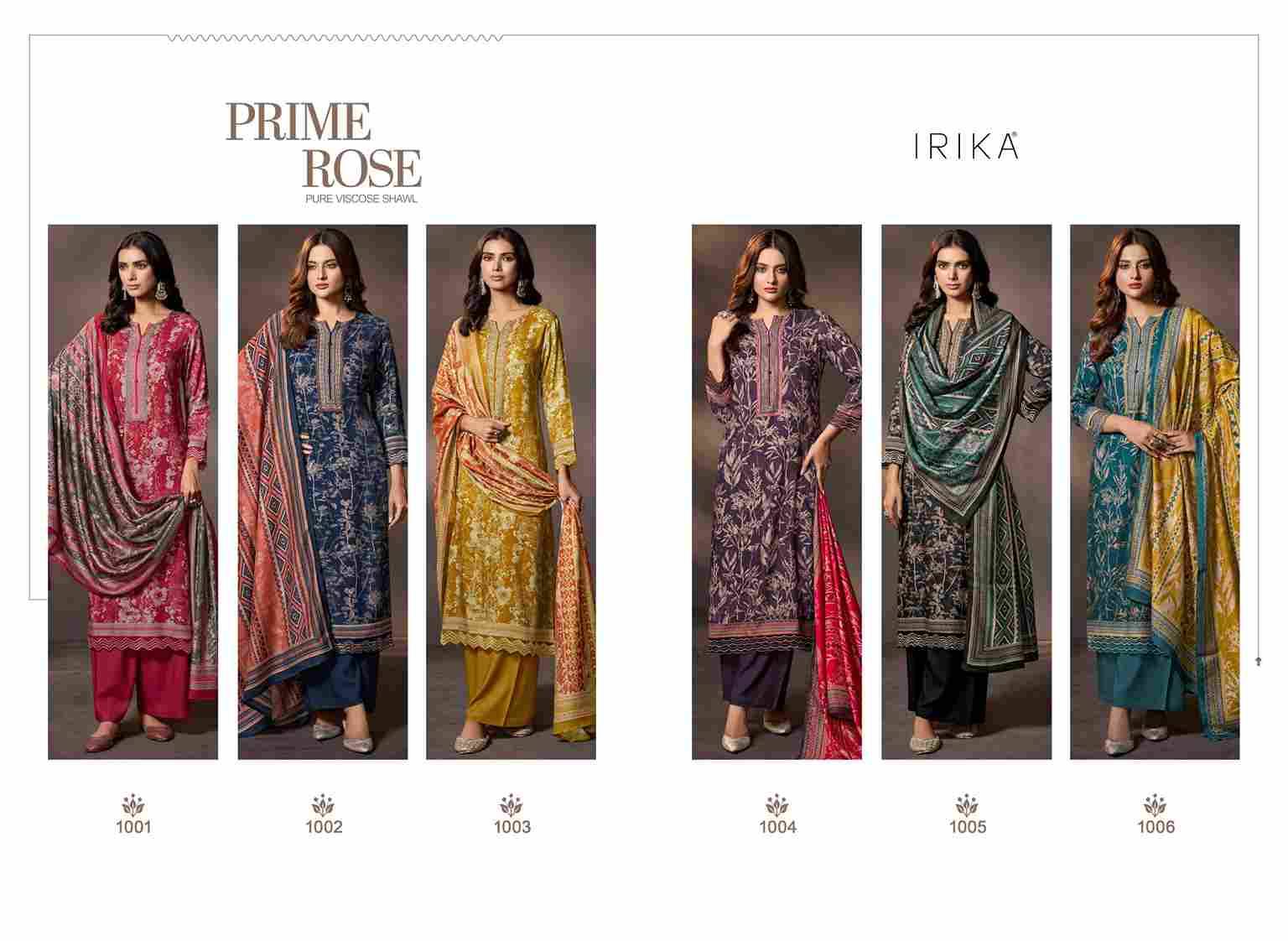 Prime Rose By Irika 1001 To 1006 Series Designer Stylish Fancy Colorful Beautiful Party Wear & Ethnic Wear Collection Viscose Pashmina Dresses At Wholesale Price