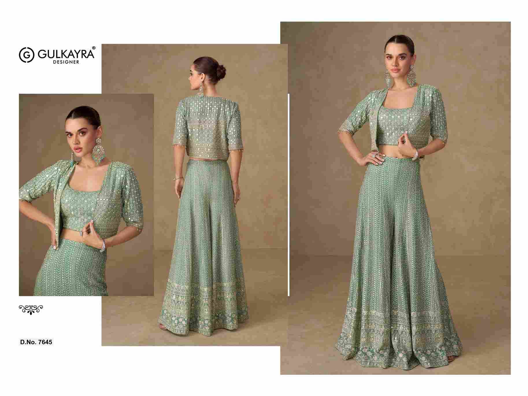 Liyara By Gulkayra Designer 7645 To 7647 Series Designer Stylish Fancy Colorful Beautiful Party Wear & Ethnic Wear Collection Georgette Tops With Bottom And Jacket At Wholesale Price