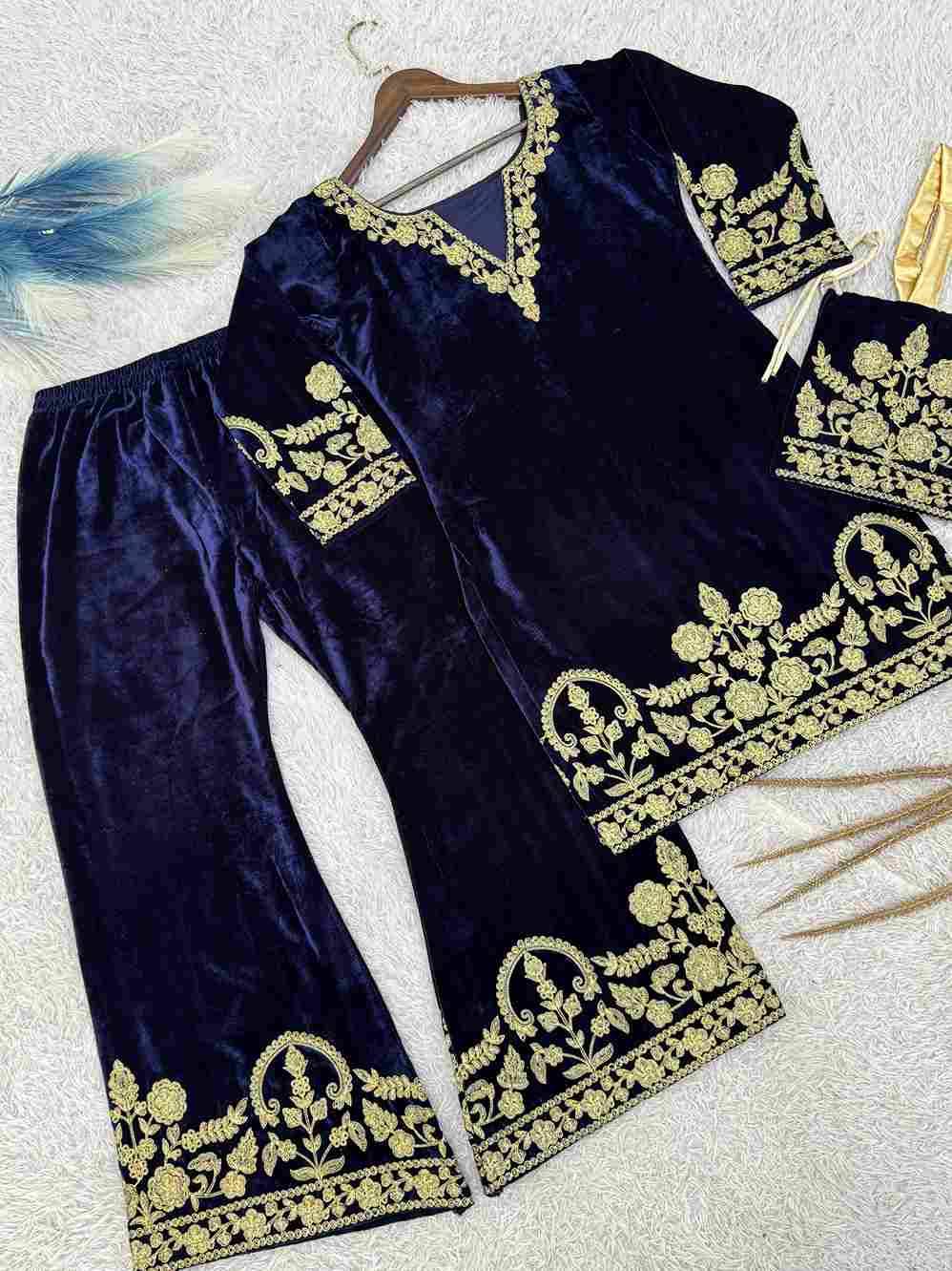 Sf-1121 By Fashid Wholesale Beautiful Suits Colorful Stylish Fancy Casual Wear & Ethnic Wear Pure Viscose Velvet Dresses At Wholesale Price