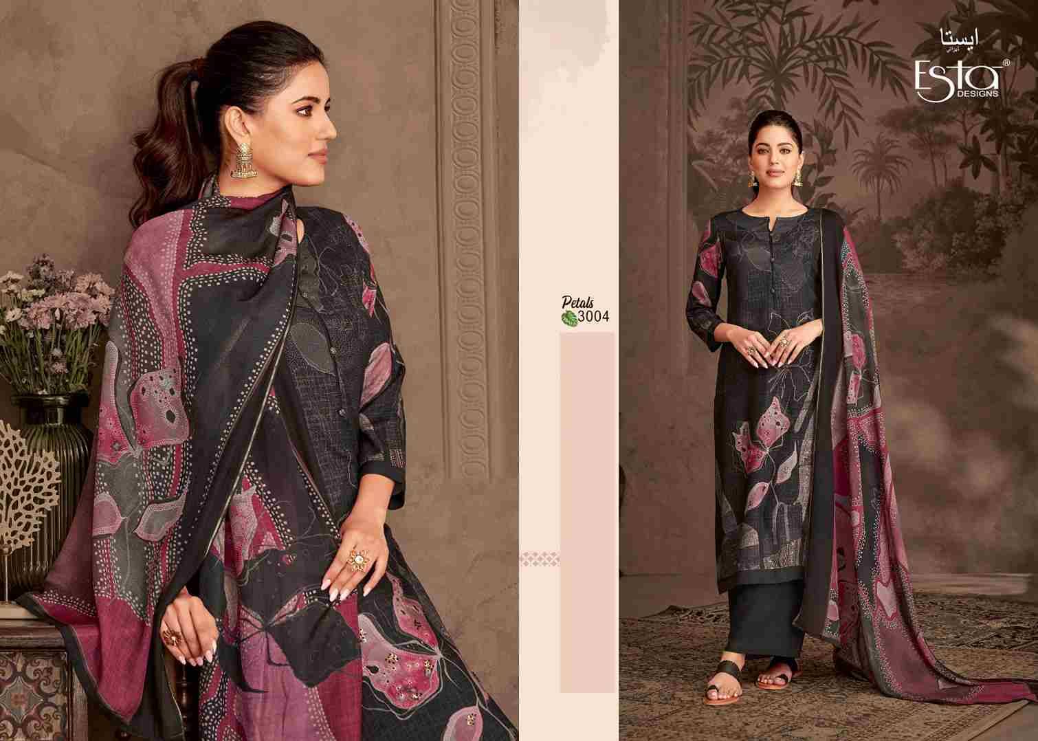 Petals By Esta Designs 3001 To 3008 Series Beautiful Festive Suits Colorful Stylish Fancy Casual Wear & Ethnic Wear Pure Pashmina Dresses At Wholesale Price