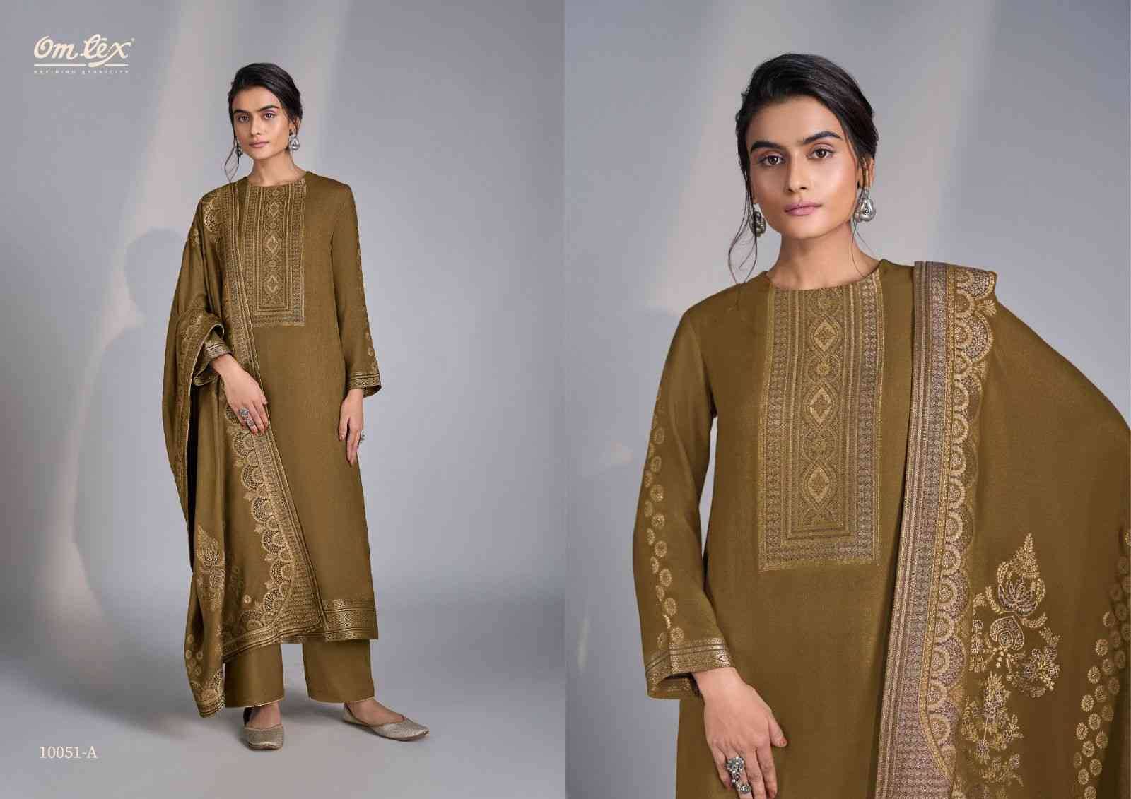 Killaura By Om Tex 10051-A To 10051-D Series Beautiful Festive Suits Colorful Stylish Fancy Casual Wear & Ethnic Wear Pure Pashmina Jacquard Dresses At Wholesale Price