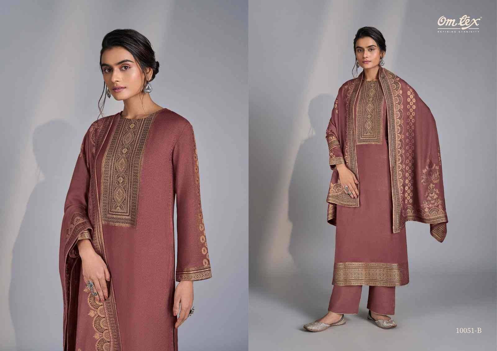 Killaura By Om Tex 10051-A To 10051-D Series Beautiful Festive Suits Colorful Stylish Fancy Casual Wear & Ethnic Wear Pure Pashmina Jacquard Dresses At Wholesale Price