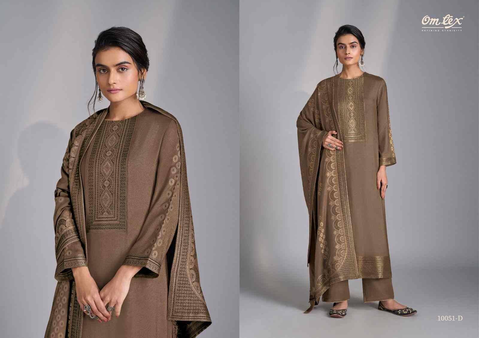 Killaura By Om Tex 10051-A To 10051-D Series Beautiful Festive Suits Colorful Stylish Fancy Casual Wear & Ethnic Wear Pure Pashmina Jacquard Dresses At Wholesale Price