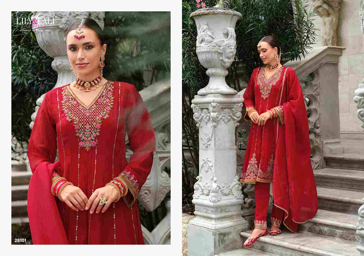 Karwa Anarkali 2025 By Lily And Lali 28101 To 28104 Series Beautiful Festive Suits Colorful Stylish Fancy Casual Wear & Ethnic Wear Silk Embroidered Dresses At Wholesale Price