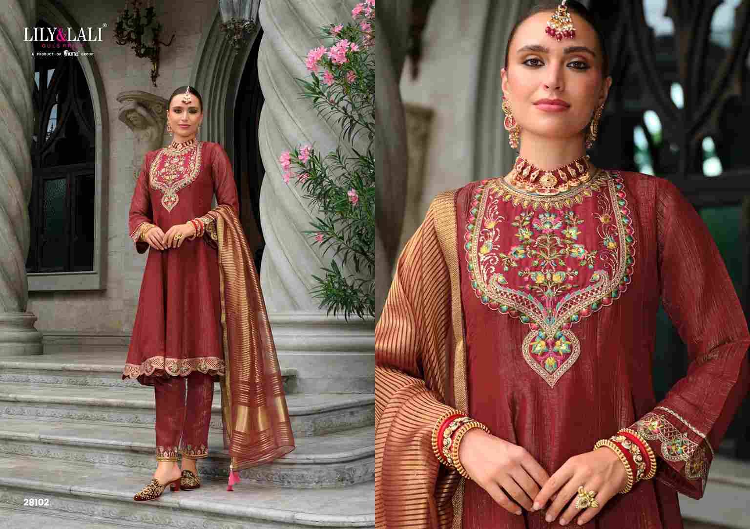 Karwa Anarkali 2025 By Lily And Lali 28101 To 28104 Series Beautiful Festive Suits Colorful Stylish Fancy Casual Wear & Ethnic Wear Silk Embroidered Dresses At Wholesale Price