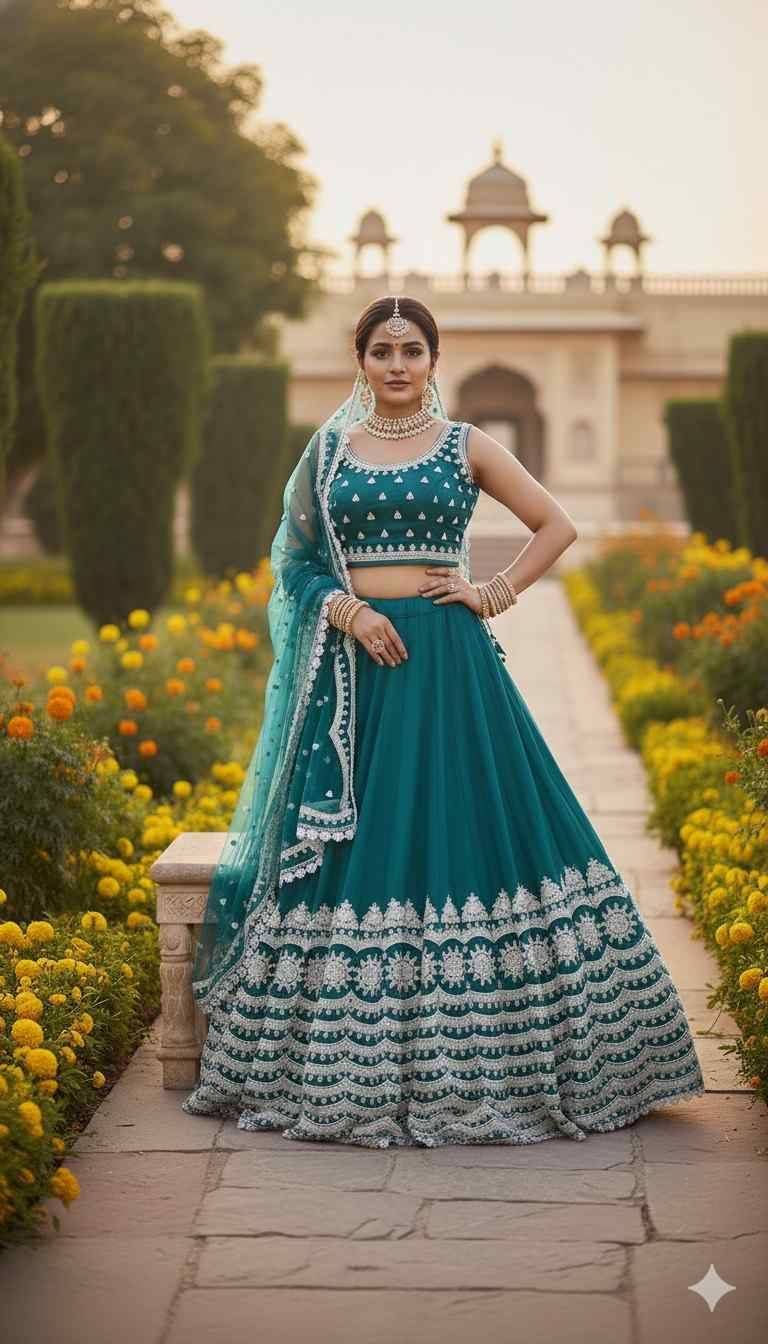 Paheli By Senhora Dresses 4101-A To 4101-C Series Festive Wear Collection Beautiful Stylish Colorful Fancy Party Wear & Occasional Wear Pure Net Lehengas At Wholesale Price