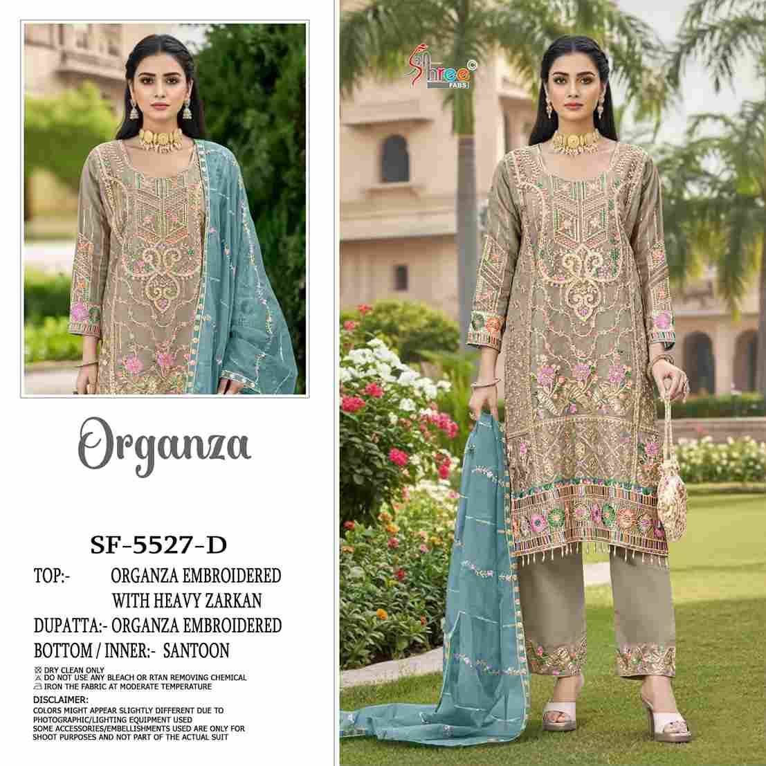 Shree Fabs Hit Design S-5527 Colours By Shree Fabs S-5527-A To S-5527-D Series Beautiful Stylish Pakistani Suits Fancy Colorful Casual Wear & Ethnic Wear & Ready To Wear Organza Embroidery Dresses At Wholesale Price