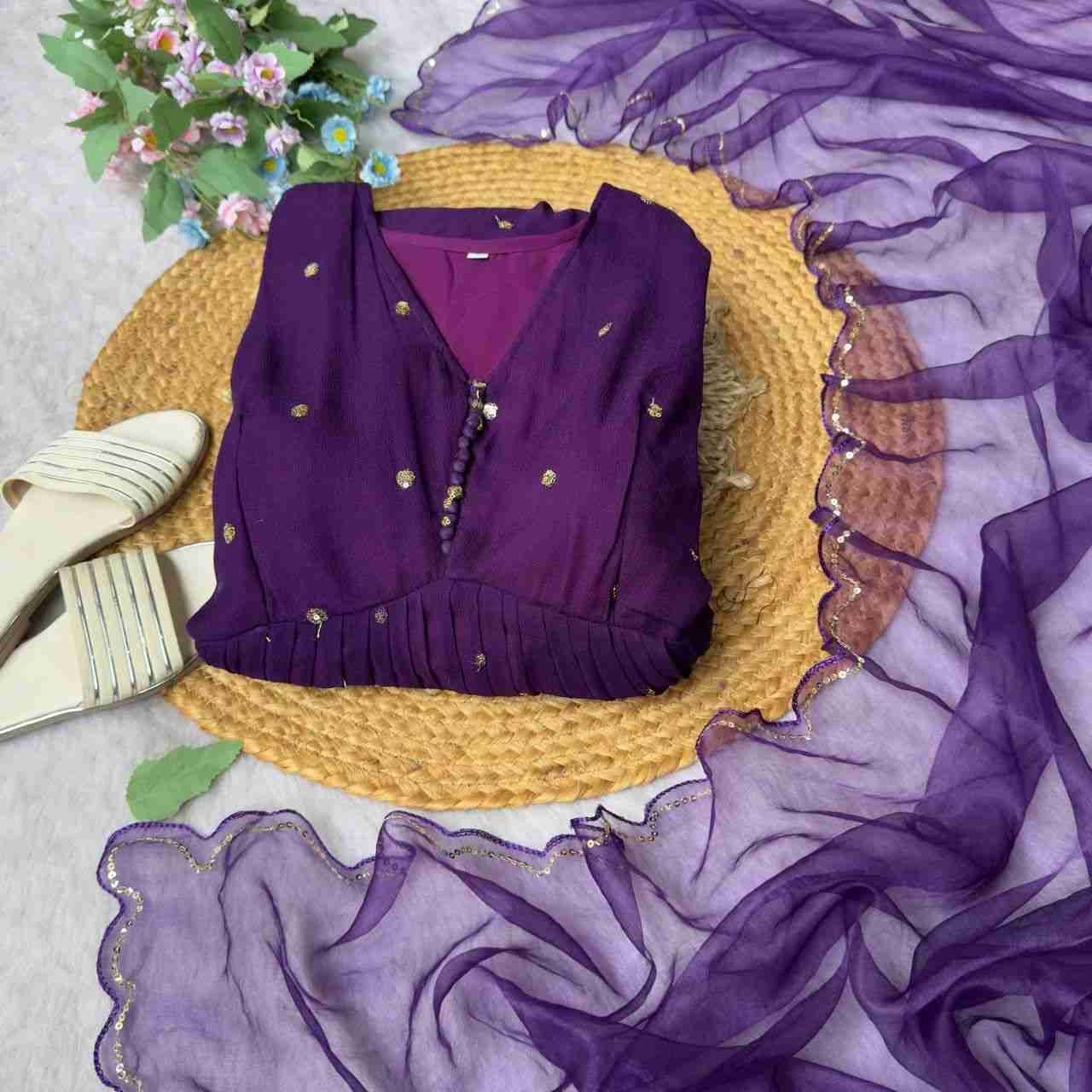 Mb-488 By Fashid Wholesale Beautiful Fancy Colorful Stylish Party Wear & Occasional Wear Pure Viscose Georgette Gowns At Wholesale Price