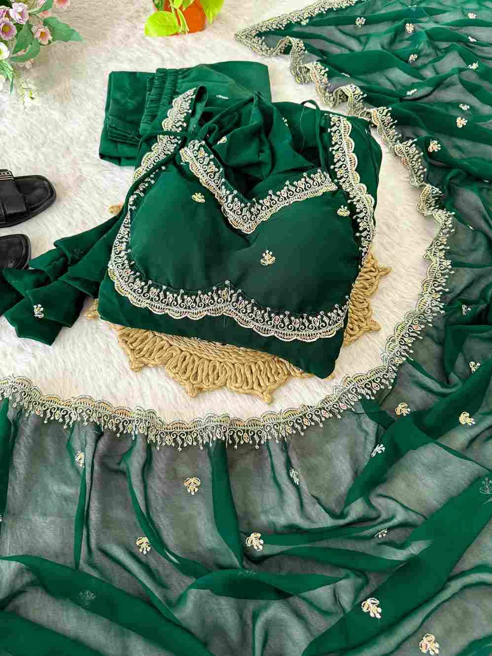 Mb-525 By Fashid Wholesale Beautiful Fancy Colorful Stylish Party Wear & Occasional Wear Faux Georgette Dresses At Wholesale Price