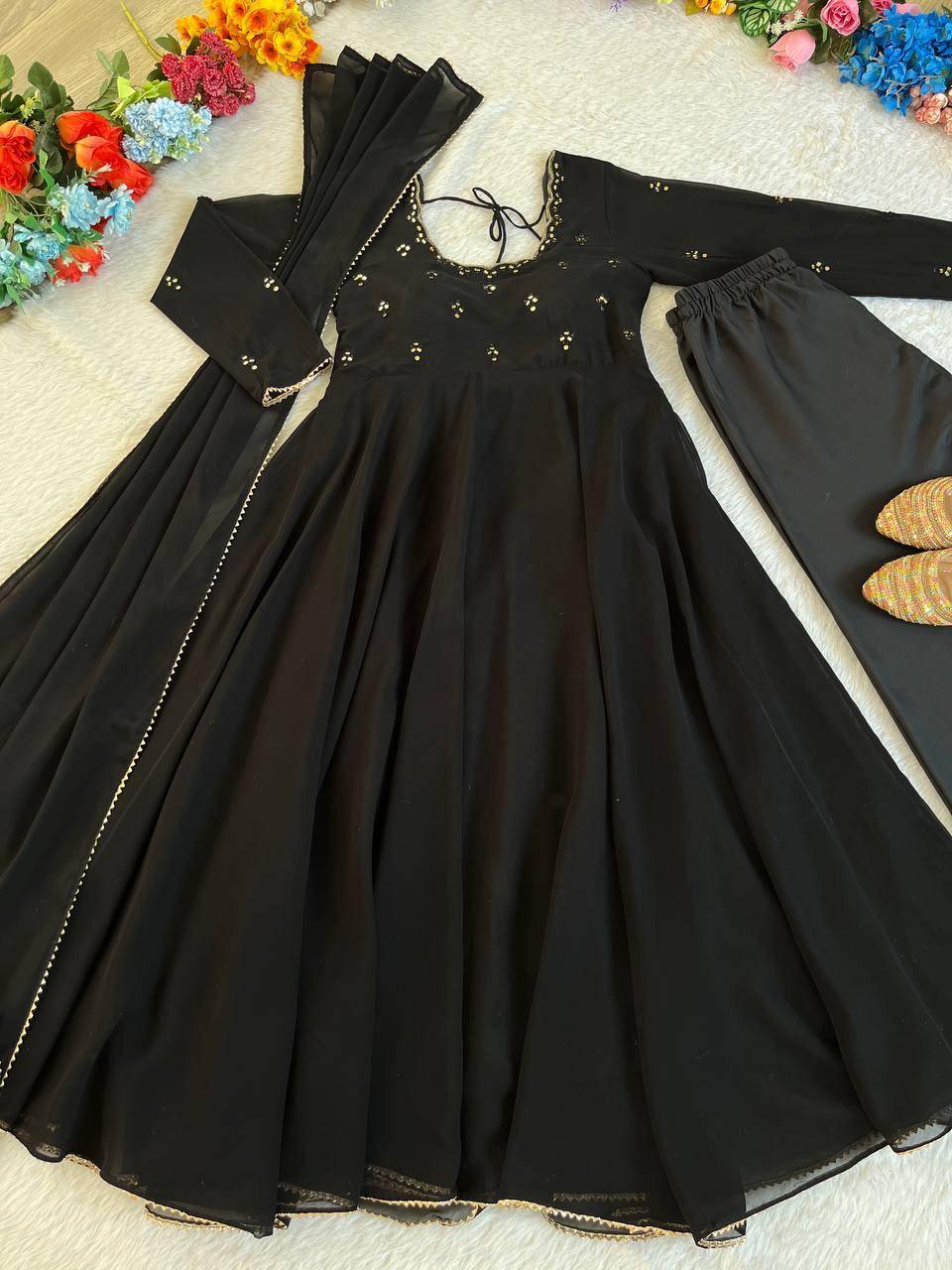 Mb-461 By Fashid Wholesale Beautiful Fancy Colorful Stylish Party Wear & Occasional Wear Georgette Dresses At Wholesale Price