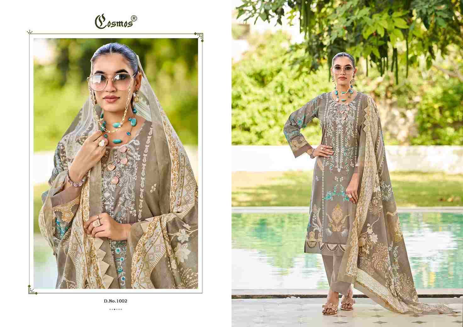 Bliss Embroidery Lawn Vol-1 By Cosmos 1001 To 1008 Series Beautiful Pakistani Suits Colorful Stylish Fancy Casual Wear & Ethnic Wear Lawn Cotton Embroidered Dresses At Wholesale Price