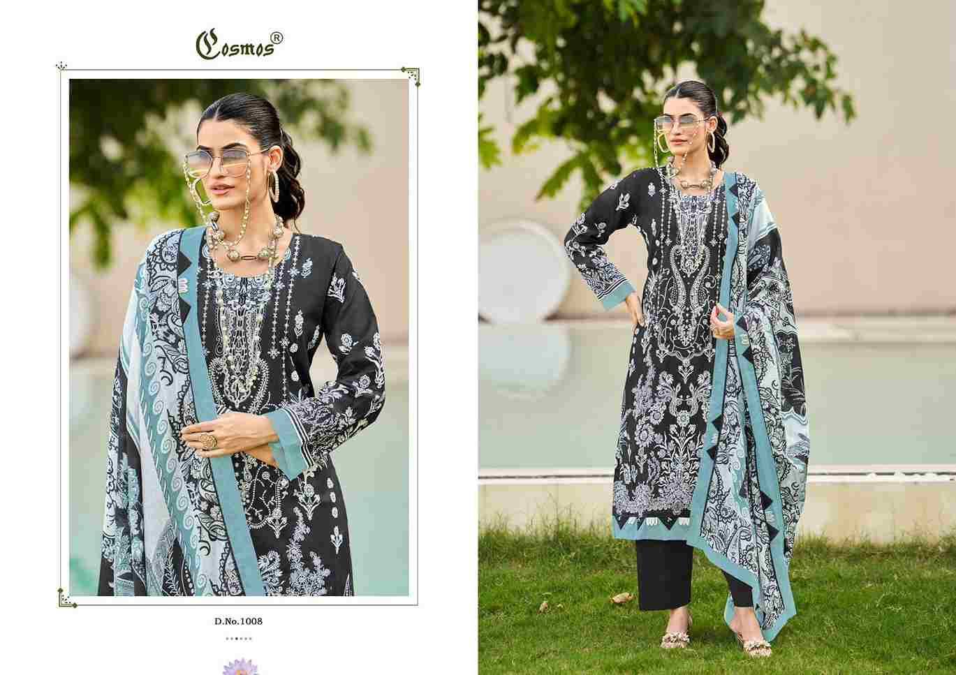 Bliss Embroidery Lawn Vol-1 By Cosmos 1001 To 1008 Series Beautiful Pakistani Suits Colorful Stylish Fancy Casual Wear & Ethnic Wear Lawn Cotton Embroidered Dresses At Wholesale Price