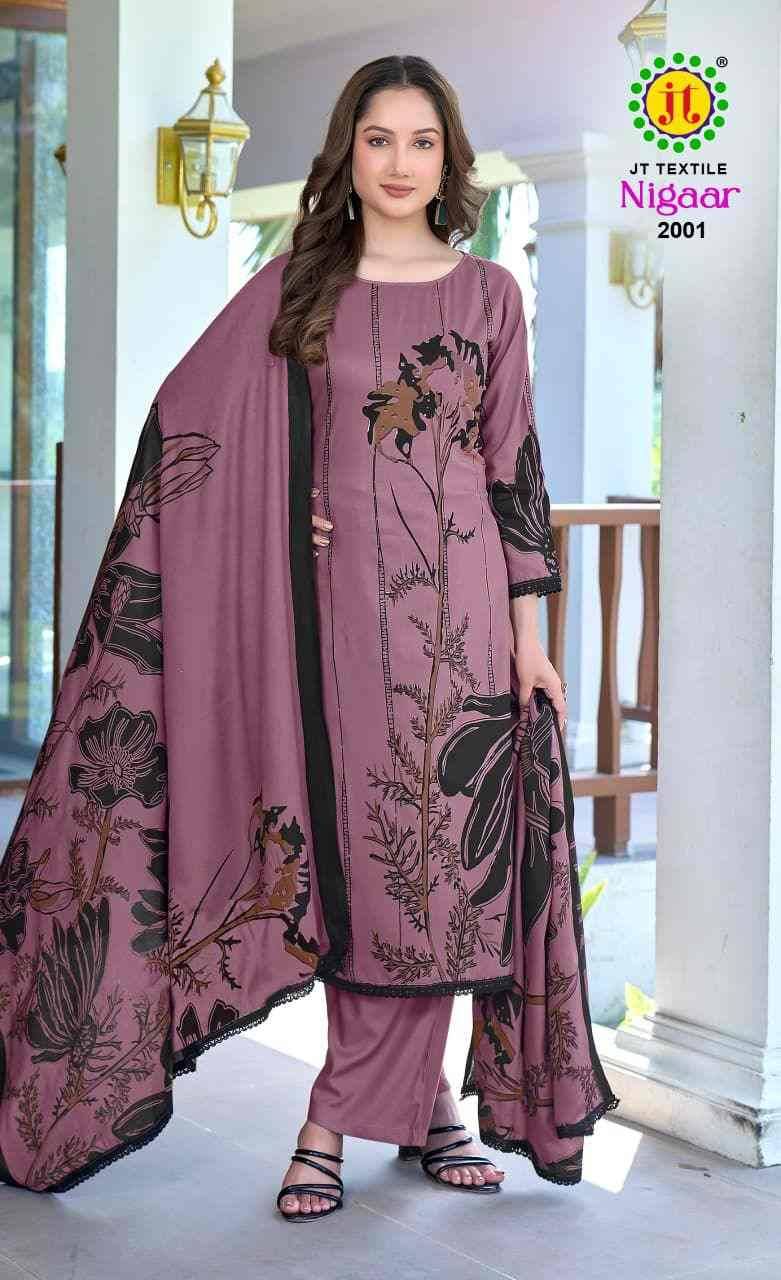 Nigaar Vol-2 By JT 2001 To 2005 Series Beautiful Festive Suits Colorful Stylish Fancy Casual Wear & Ethnic Wear Rayon Dresses At Wholesale Price
