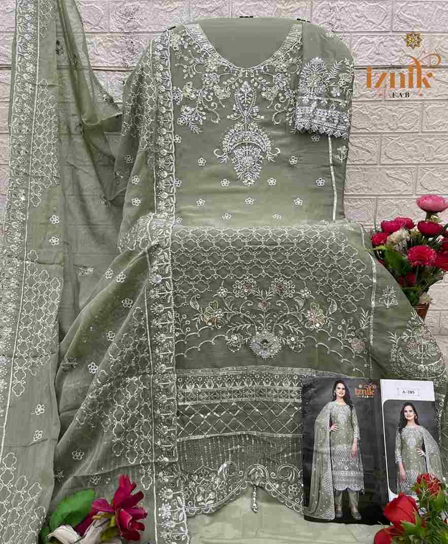 Iznik 285 Colours By Iznik Fab 285-A To 285-D Series Designer Pakistani Suits Beautiful Stylish Fancy Colorful Party Wear & Occasional Wear Chiffon With Embroidery Dresses At Wholesale Price