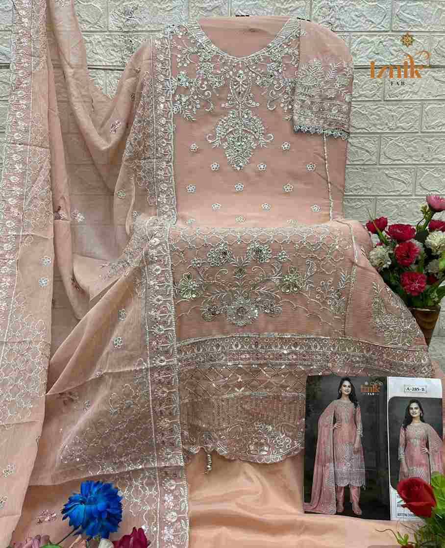 Iznik 285 Colours By Iznik Fab 285-A To 285-D Series Designer Pakistani Suits Beautiful Stylish Fancy Colorful Party Wear & Occasional Wear Chiffon With Embroidery Dresses At Wholesale Price