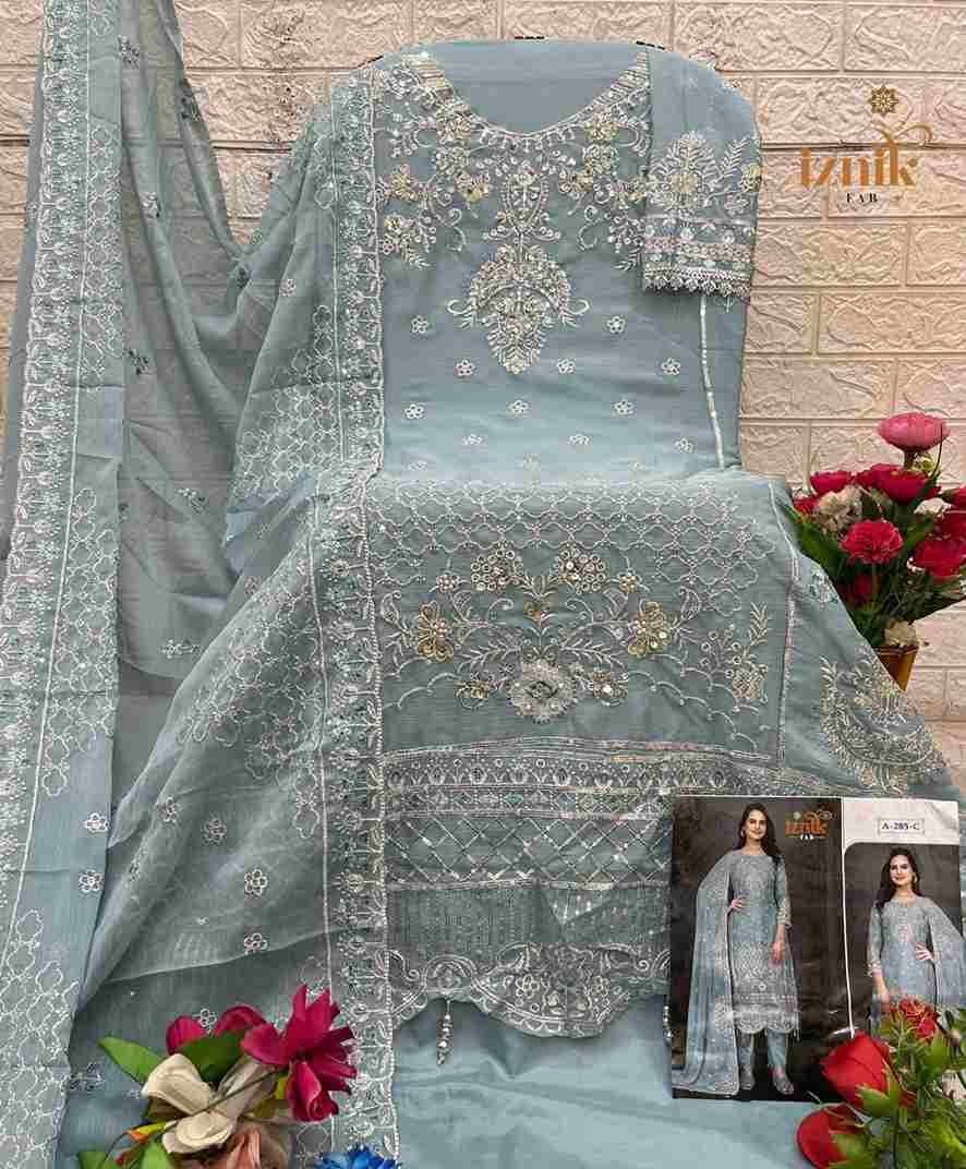 Iznik 285 Colours By Iznik Fab 285-A To 285-D Series Designer Pakistani Suits Beautiful Stylish Fancy Colorful Party Wear & Occasional Wear Chiffon With Embroidery Dresses At Wholesale Price