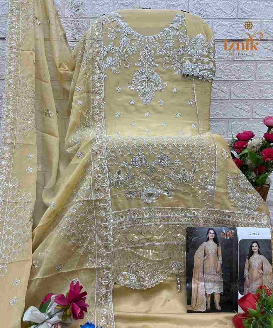 Iznik 285 Colours By Iznik Fab 285-A To 285-D Series Designer Pakistani Suits Beautiful Stylish Fancy Colorful Party Wear & Occasional Wear Chiffon With Embroidery Dresses At Wholesale Price