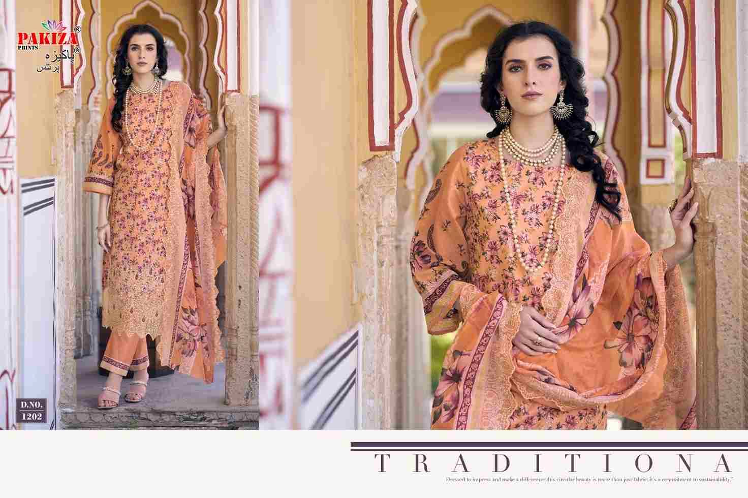 Faraz Nx Vol-12 By Pakiza Prints 1201 To 1210 Series Beautiful Festive Suits Stylish Fancy Colorful Party Wear & Occasional Wear Lawn Cotton Dresses At Wholesale Price
