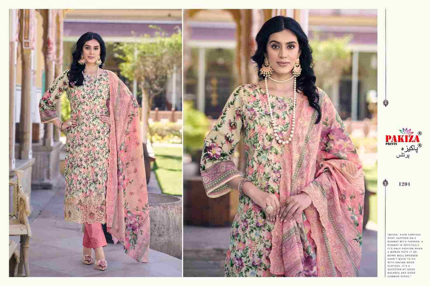 Faraz Nx Vol-12 By Pakiza Prints 1201 To 1210 Series Beautiful Festive Suits Stylish Fancy Colorful Party Wear & Occasional Wear Lawn Cotton Dresses At Wholesale Price