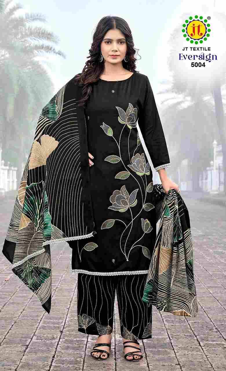 Eversign Vol-5 By JT 5001 To 5005 Series Beautiful Festive Suits Colorful Stylish Fancy Casual Wear & Ethnic Wear Rayon Dresses At Wholesale Price