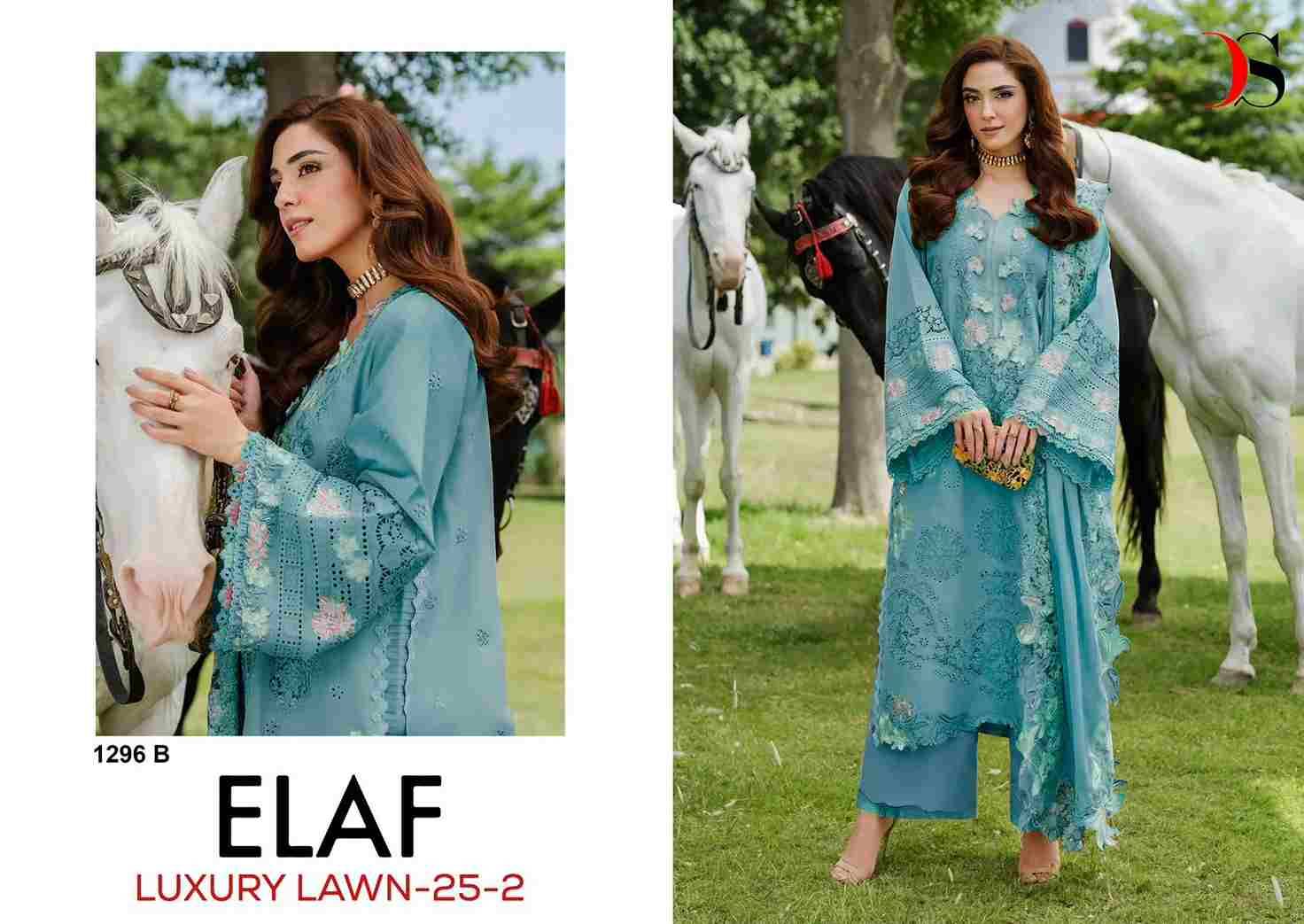 Elaf 1296 Colours By Deepsy Suits 1296-A To 1296-D Series Designer Pakistani Suits Beautiful Fancy Stylish Colorful Party Wear & Occasional Wear Pure Cotton Dresses At Wholesale Price